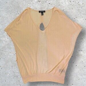 KAROO MARK EISEN Junior Size 1 Women’s Top Oversized Sheer Open Back Blouse